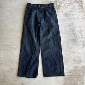 VTG Signature by Levi's Girls 14 Regular Blue Denim Jeans Baggy Relaxed Workwear